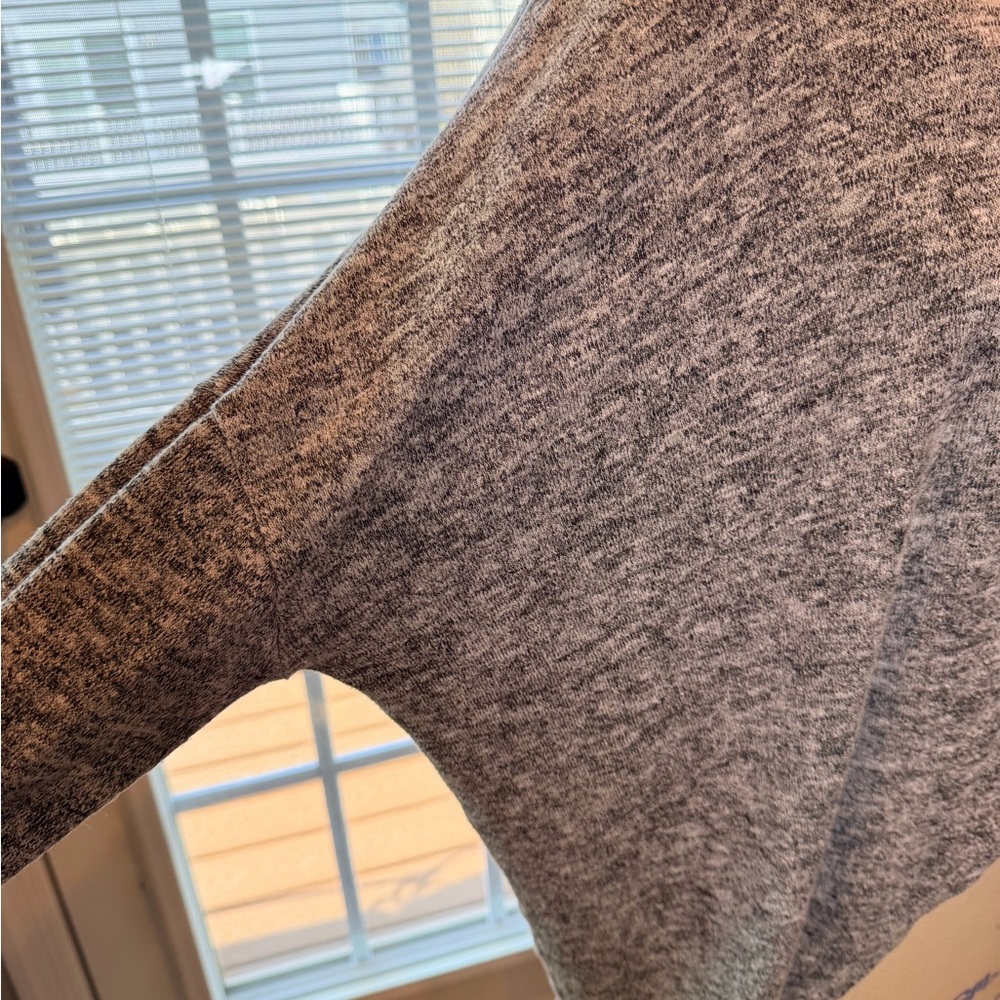 Gray Cowl Neck Wrap Sweater Soft Cozy Asymmetrical Hem Small - Picture 6 of 9